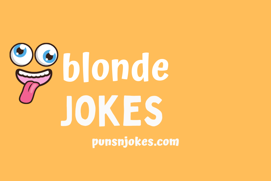 funny blonde jokes