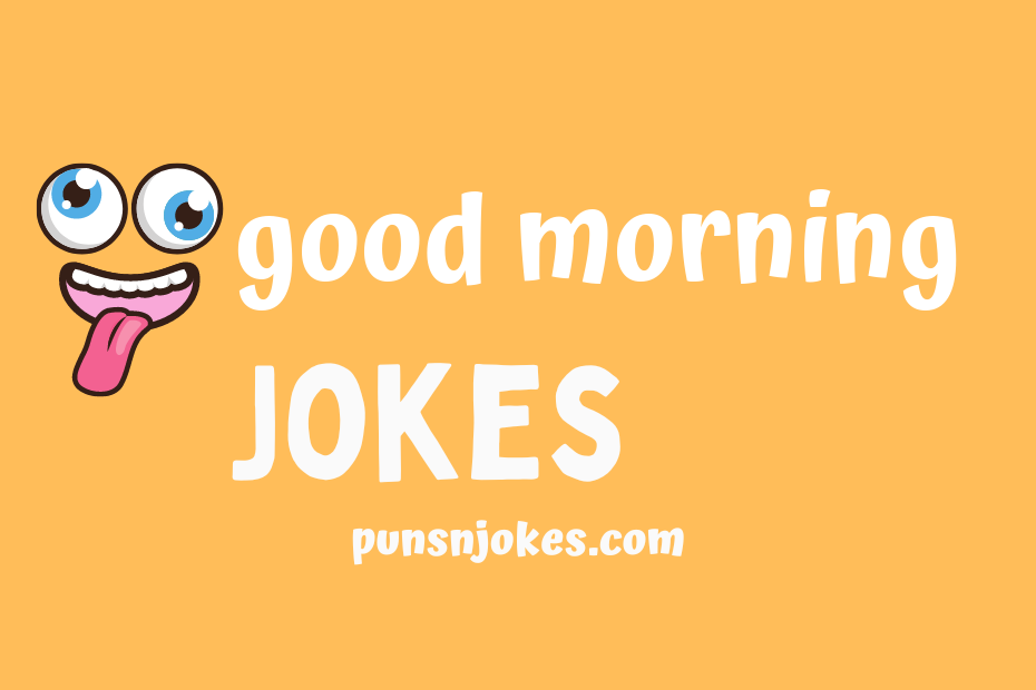 funny good morning jokes
